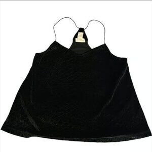 Black Spaghetti Strap Sleeveless Blouse Size Medium EUC #M-046